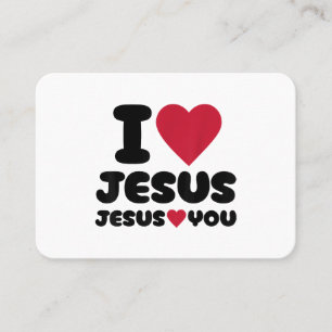 Jag Kärlek Jesus och Jesus Kärlek You Christian Visitkort