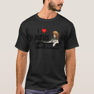 Jag Kärlek Jesus och min Beagle Hund Pappa Pet-för T Shirt