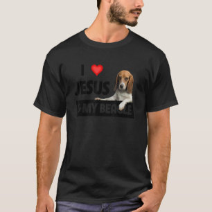 Jag Kärlek Jesus och min Beagle Hund Pappa Pet-för T Shirt