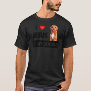 Jag Kärlek Jesus och min Doodle Hund Pappa Pet-för T Shirt