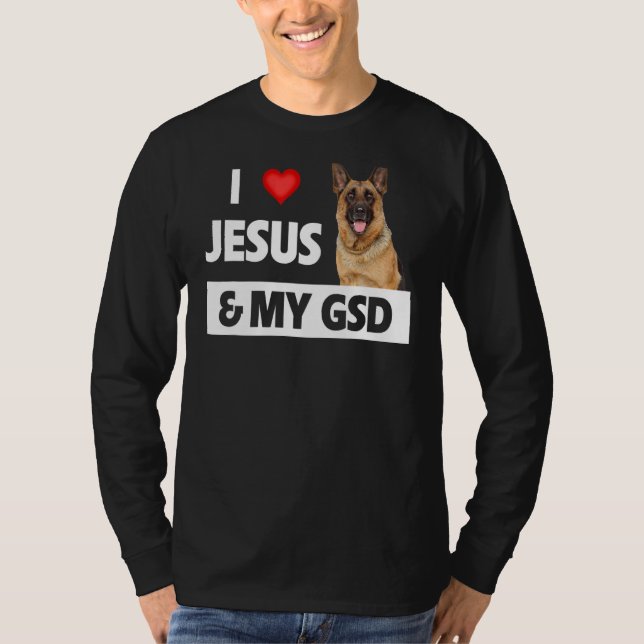 Jag Kärlek Jesus och min herre i Mamma Pappa, tysk T Shirt (Framsida)