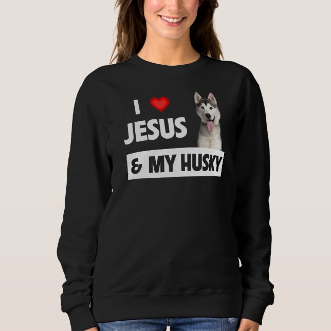 Jag Kärlek Jesus och min husbonde vid Mamma Pappa T Shirt (Framsida)