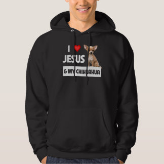 Jag Kärlek Jesus och min kristna Chihuahua Hund Pa Hoodie