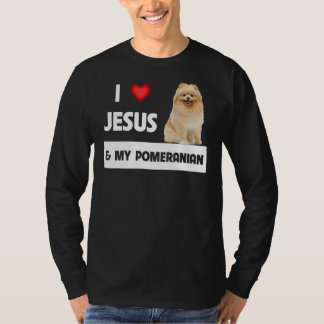 Jag Kärlek Jesus och min pommern Mamma och Pappa C T Shirt