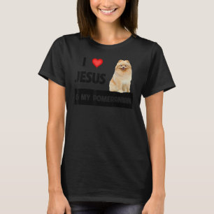 Jag Kärlek Jesus och min pommern Mamma och Pappa C T Shirt