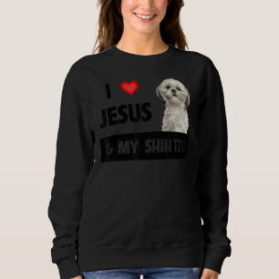Jag Kärlek Jesus och min Shih Tzu Mamma Pappa Chri T Shirt