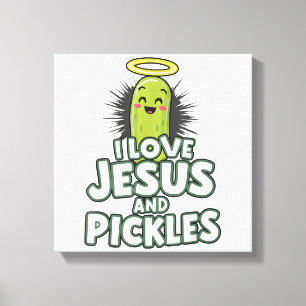 Jag Kärlek Jesus och Pickles Canvastryck