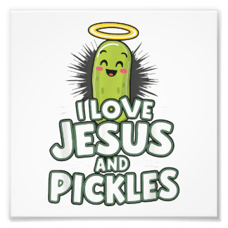 Jag Kärlek Jesus och Pickles Fototryck