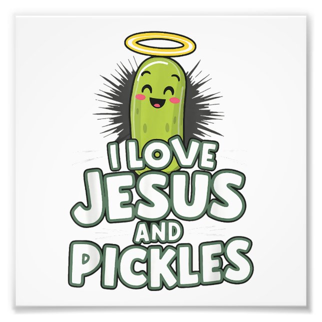 Jag Kärlek Jesus och Pickles Fototryck (Framsidan)