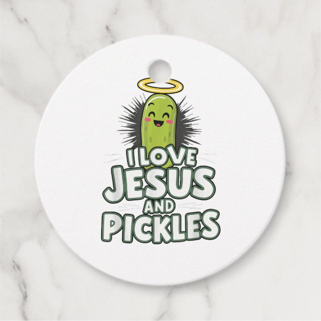 Jag Kärlek Jesus och Pickles Gåvor Etiketter (Framsida)