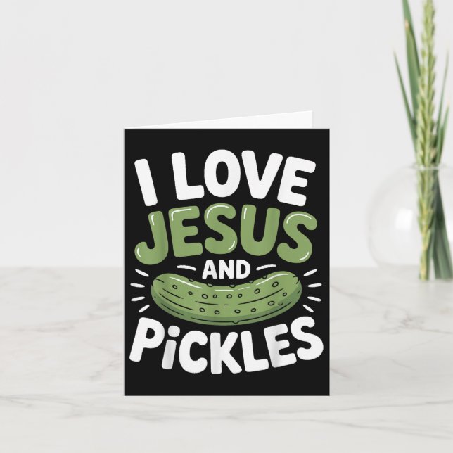 Jag Kärlek Jesus och Pickles Kort (Framsida)