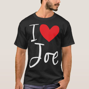 Jag Kärlek Joe Namn Personlig Boy Man BFF Friend H T Shirt