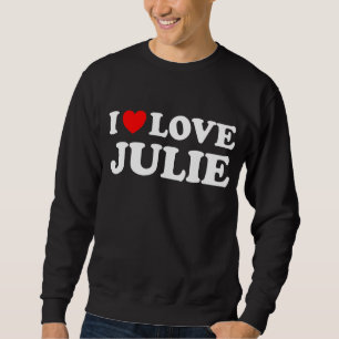 Jag Kärlek Julie I Heart Julie Lång Ärmad Tröja