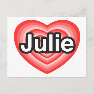 Jag kärlek Julie. Jag kärlek er Julie. Hjärta Vykort