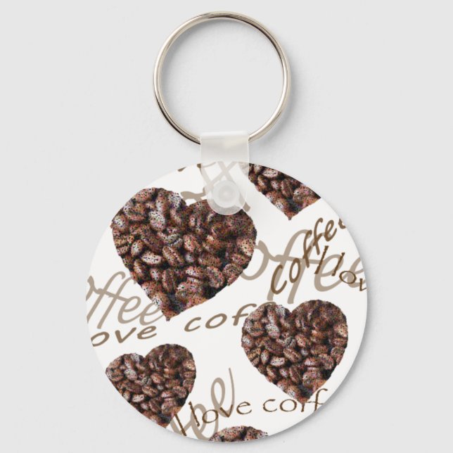 Jag Kärlek-kaffe! Nyckelring (Framsida)
