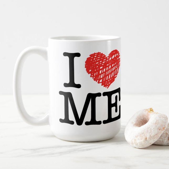 Jag kärlek kaffemugg (Med munk)