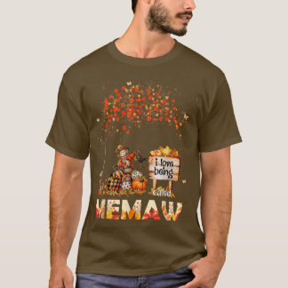 Jag Kärlek kallas Memaw Farmer Höst löv Autum T Shirt