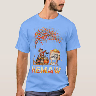 Jag Kärlek kallas Memaw Farmer Höst löv Autum T Shirt
