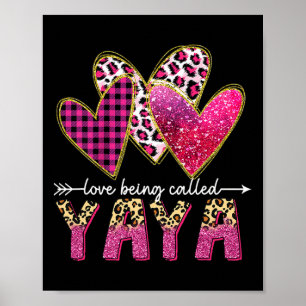 Jag Kärlek kallas Yaya Grandma Valentine Mammor Poster