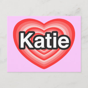 Jag kärlek Katie. Jag kärlek er Katie. Hjärta Vykort