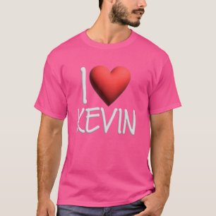 Jag Kärlek Kevin Namn Personlig Manar Guy BFF Frie T Shirt