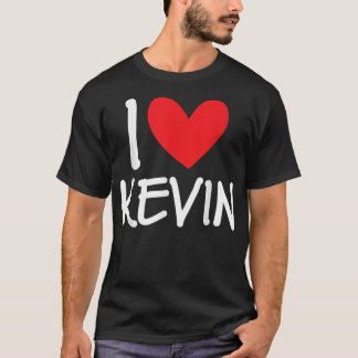 Jag Kärlek Kevin Namn Personlig Manar Guy BFF Frie T Shirt