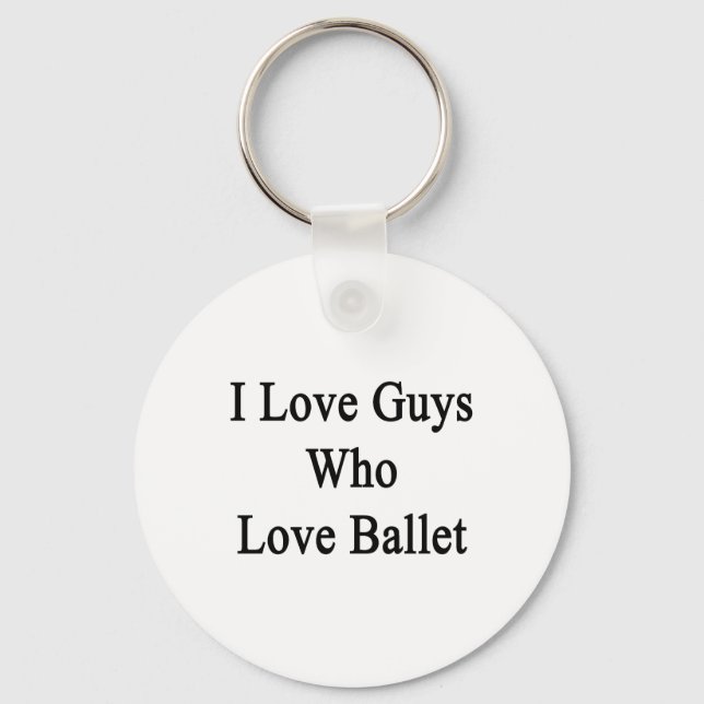 Jag Kärlek Killar som Kärlek Ballet Nyckelring (Framsida)