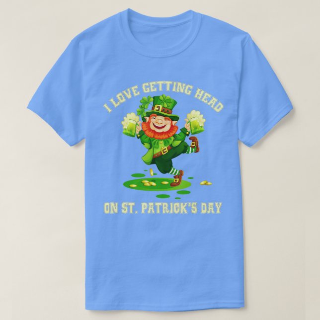 Jag Kärlek kommer fram till St patricks day Leprec T Shirt (Design framsida)
