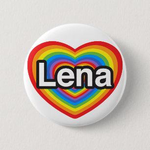 Jag kärlek Lena. Jag kärlek du Lena. Hjärta Knapp