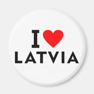 Jag kärlek Lettland land gillar hjärtreseturism Magnet