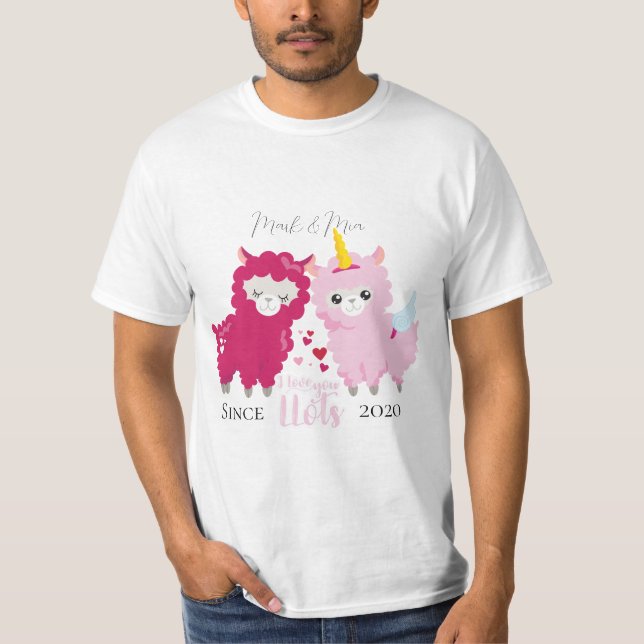 Jag Kärlek... Llama bad henne. T Shirt (Framsida)