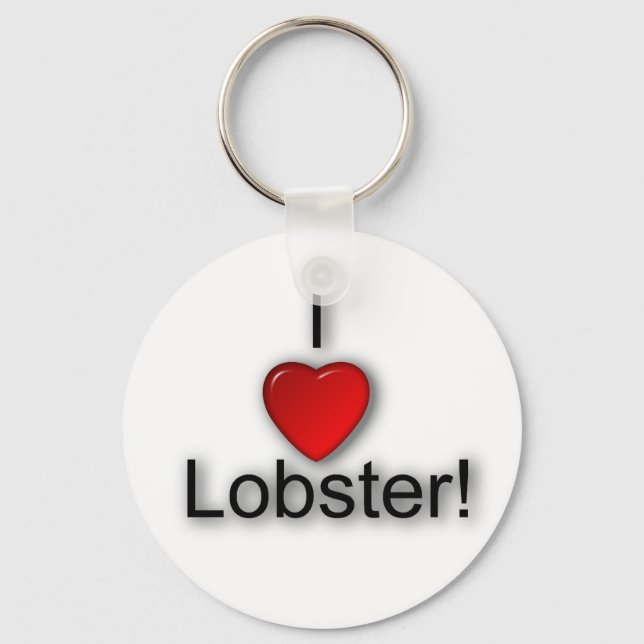 Jag kärlek Lobster! Nyckelring (Framsida)