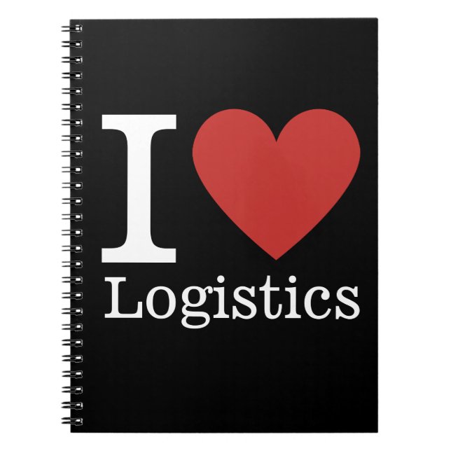 Jag ❤️ Kärlek Logistics - Logistics Dept. NOTEBOOK Anteckningsbok (Framsidan)