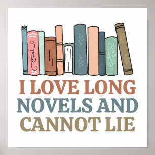 Jag Kärlek Long Novels och kan inte Ljuga engelsk Poster