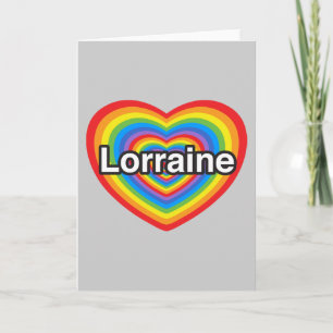 Jag kärlek Lorraine. Jag kärlek du Lorraine. Hjärt Kort