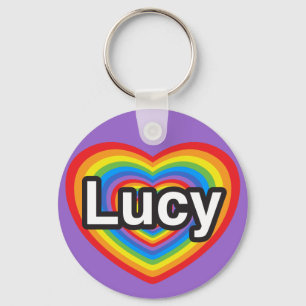 Jag kärlek Lucy. Jag kärlekar dig Lucy. Hjärta Nyckelring