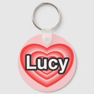 Jag kärlek Lucy. Jag kärlekar dig Lucy. Hjärta Nyckelring
