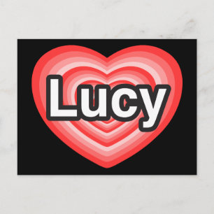 Jag kärlek Lucy. Jag kärlekar dig Lucy. Hjärta Vykort