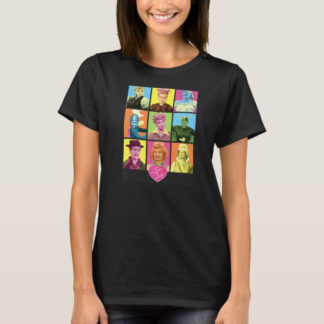 Jag Kärlek Lucy So Many Ansikte T Shirt (Framsida)