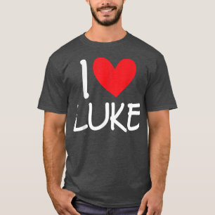 Jag Kärlek Luke Namn Personlig Manar Guy BFF Frien T Shirt