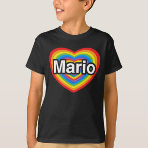Jag kärlek Mario. Jag kärlekar dig Mario. Hjärt T-shirt