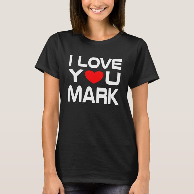 Jag Kärlek Mark Red Heart att säga älskling i kärl T Shirt (Framsida)