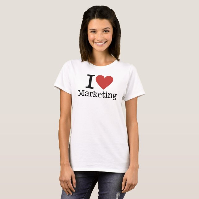Jag ❤️ Kärlek Marknadsföring för ANPASSNINGSBARNA  T Shirt (Hel framsida)