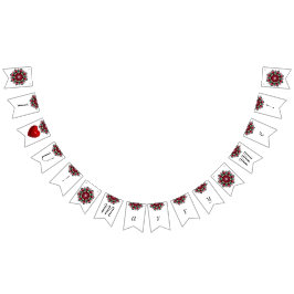 Jag Kärlek! Marry mig! Mandala vid djup rosa Vimplar