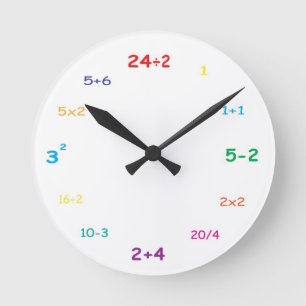 Jag kärlek math!väggklocka rund klocka