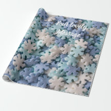 Jag kärlek med ett vackert snöflingor-meddelande!