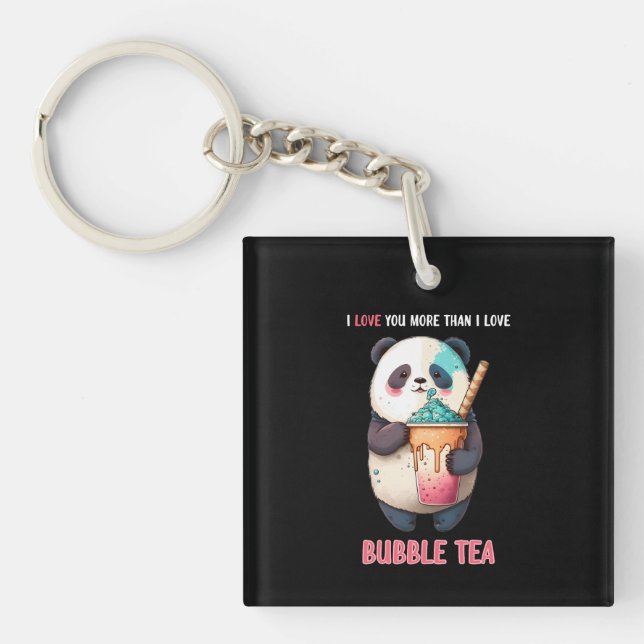 Jag kärlek mer än bubbelte boba kawaii panda (Framsidan)