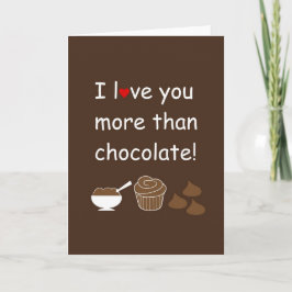 Jag kärlek mer än Chocolate-kort Helgkort