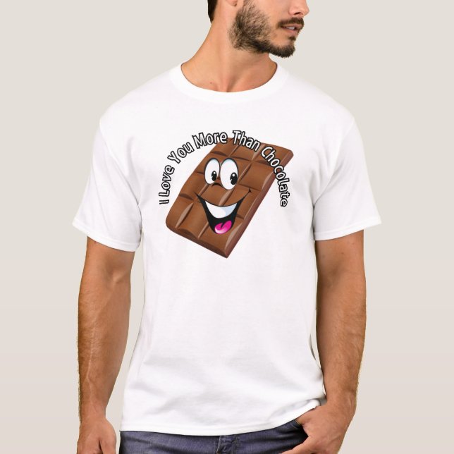 Jag kärlek mer än choklad! t shirt (Framsida)