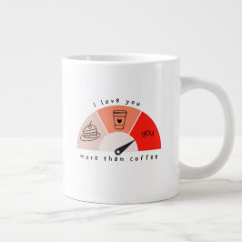 Jag Kärlek mer än Coffee Valentines Mugg Jumbo Mugg